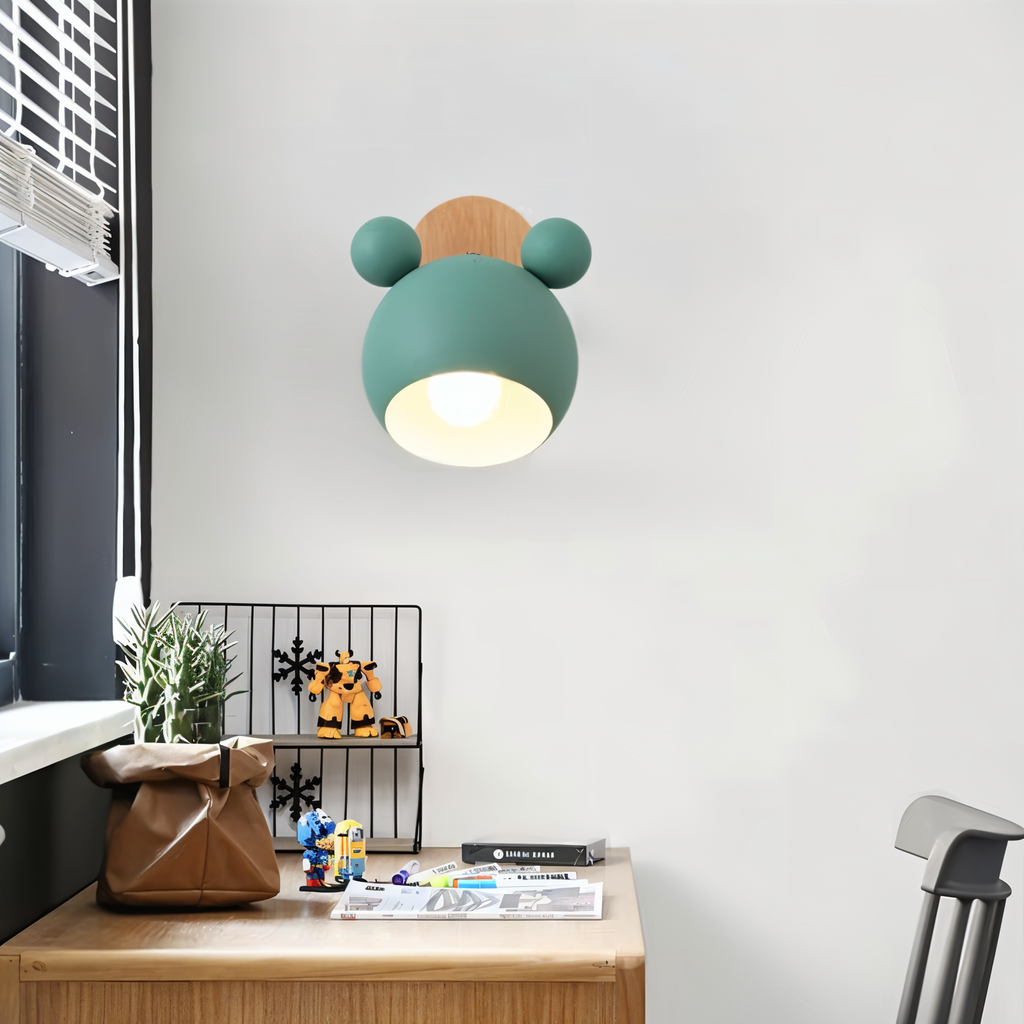 Applique FlashMouse | Tête pivotante, bois et alu