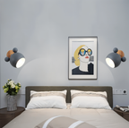 Applique FlashMouse | Tête pivotante, bois et alu