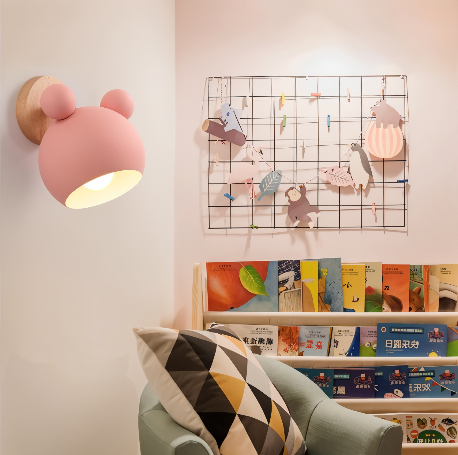Applique FlashMouse | Tête pivotante, bois et alu