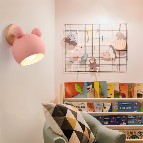 Applique FlashMouse | Tête pivotante, bois et alu