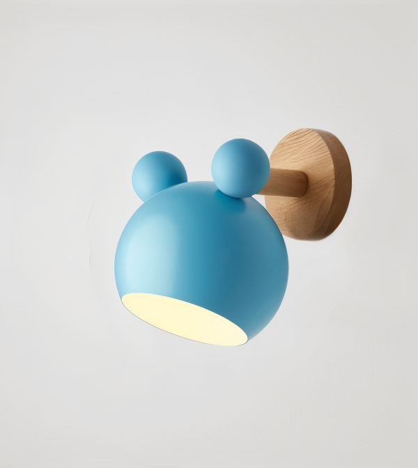 Applique FlashMouse | Tête pivotante, bois et alu