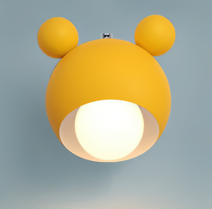 Applique FlashMouse | Tête pivotante, bois et alu