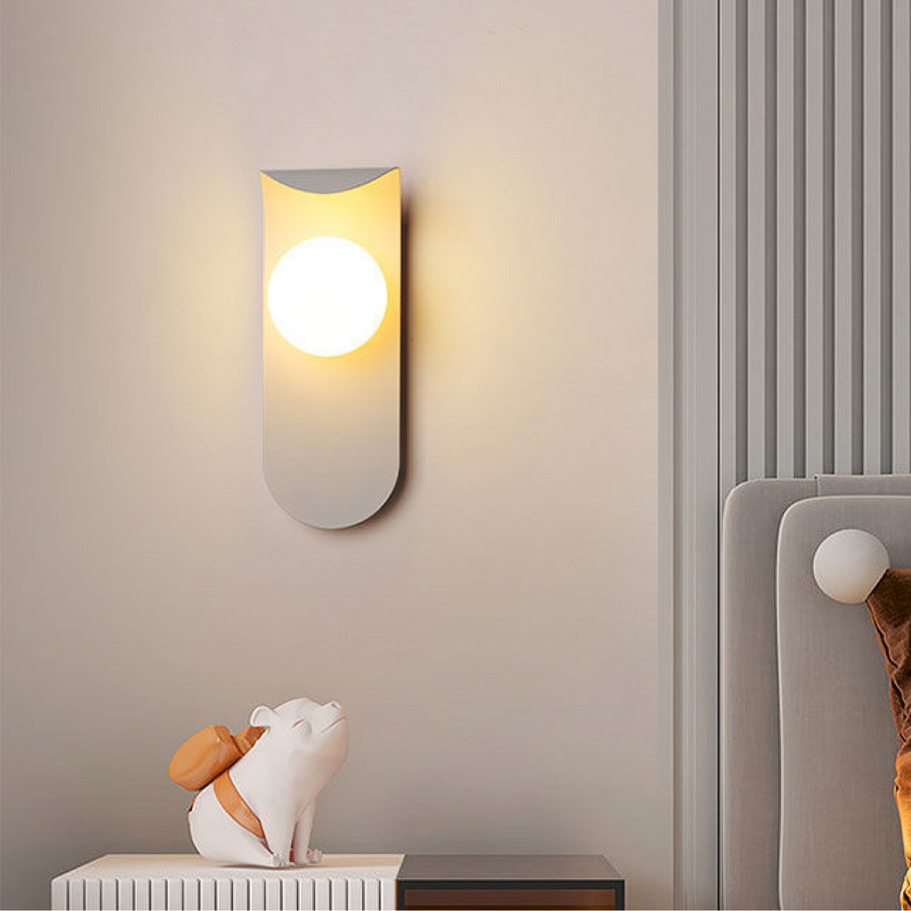 Applique murale scandinave | Verre dépoli, 2 coloris