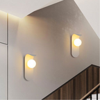 Applique murale scandinave | Verre dépoli, 2 coloris