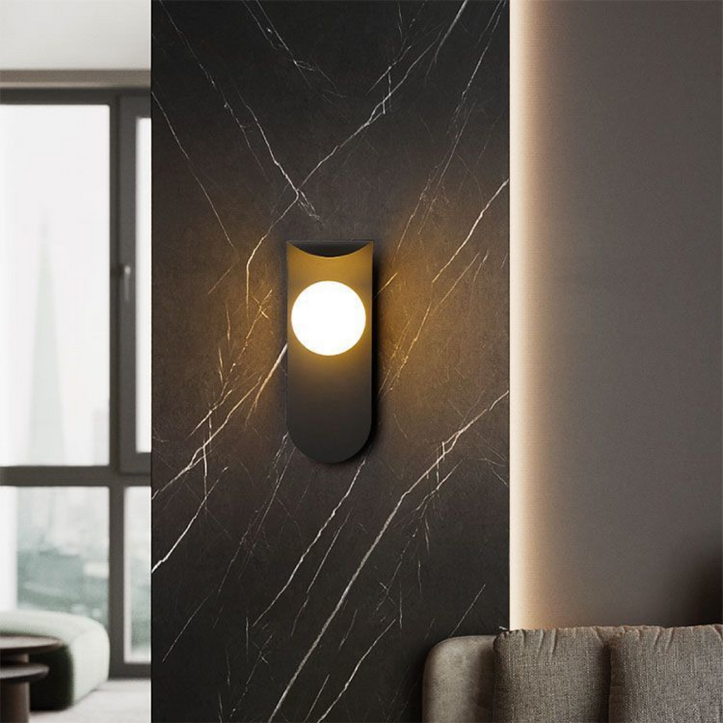 Applique murale scandinave | Verre dépoli, 2 coloris