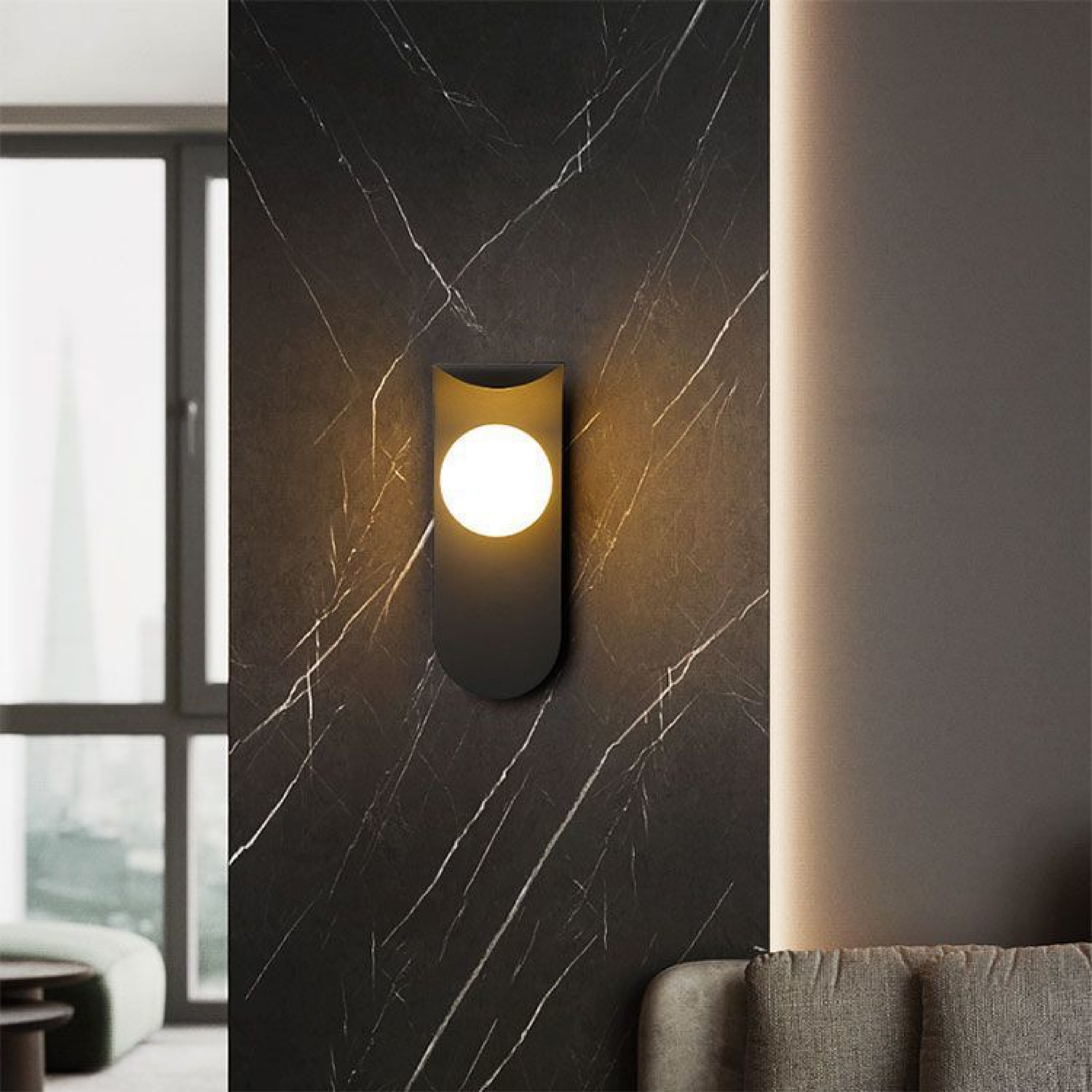 Applique murale scandinave | Verre dépoli, 2 coloris