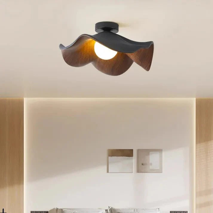 Plafonnier lotus scandinave | Ø 28 ou 40 cm, blanc ou noir