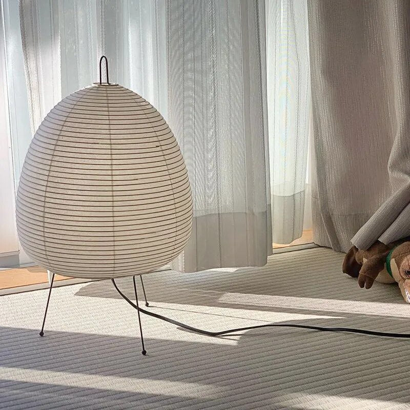 Lampe à poser en papier de riz | Style japonais zen