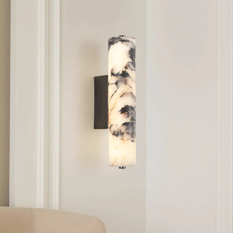 LuxeStone | Applique murale en marbre naturel, LED 12 W