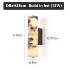 LuxeStone | Applique murale en marbre naturel, LED 12 W
