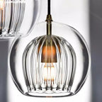 Suspension en verre nervuré LuxeSphere | 15, 20 ou 25 cm