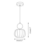 Suspension Yedra | Forme organique en acrylique, Ø 14 cm