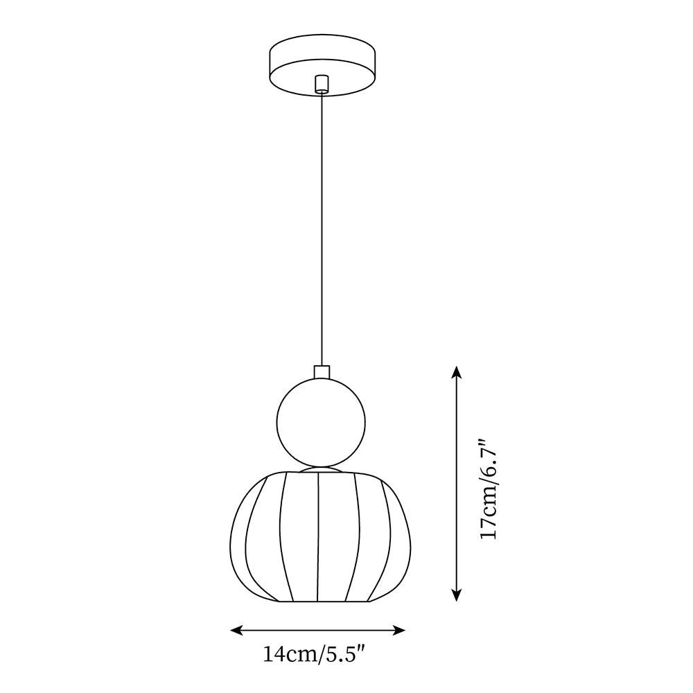Suspension Yedra | Forme organique en acrylique, Ø 14 cm