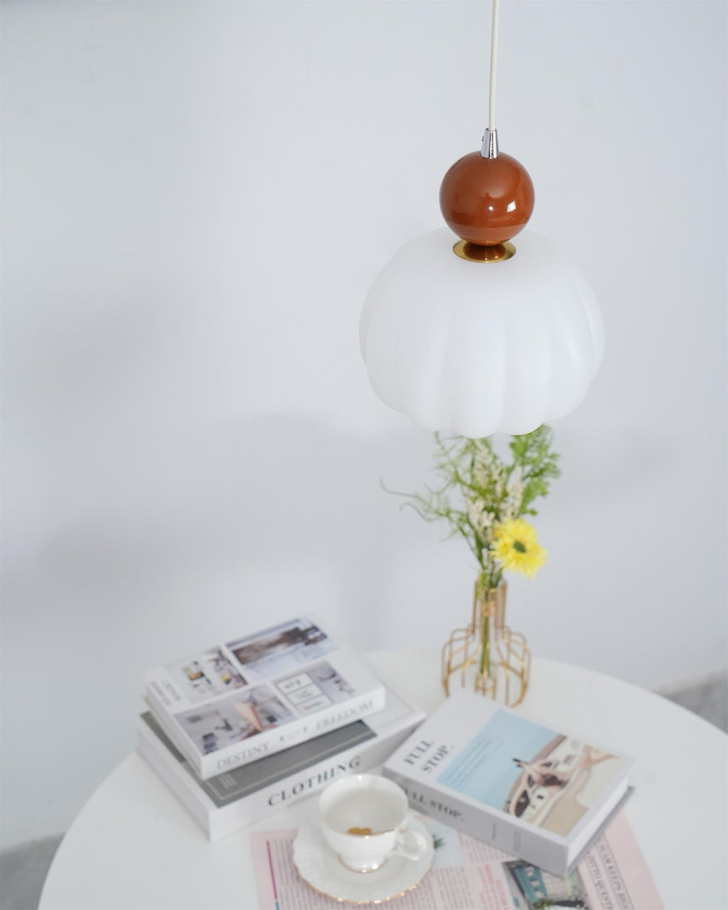 Suspension Yedra | Forme organique en acrylique, Ø 14 cm