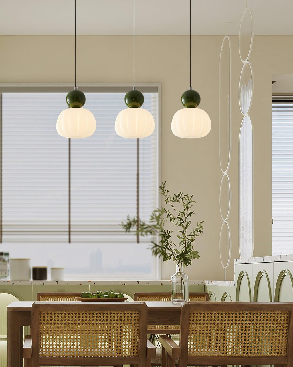 Suspension Yedra | Forme organique en acrylique, Ø 14 cm