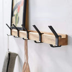 Porte-manteau mural nordique | 5 doubles patères réglables, 40 cm