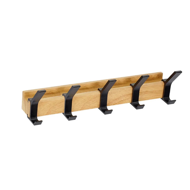 Porte-manteau mural nordique | 5 doubles patères réglables, 40 cm