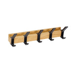 Porte-manteau mural nordique | 5 doubles patères réglables, 40 cm