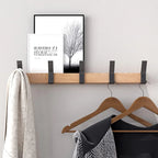 Porte-manteau mural nordique | 5 doubles patères réglables, 40 cm