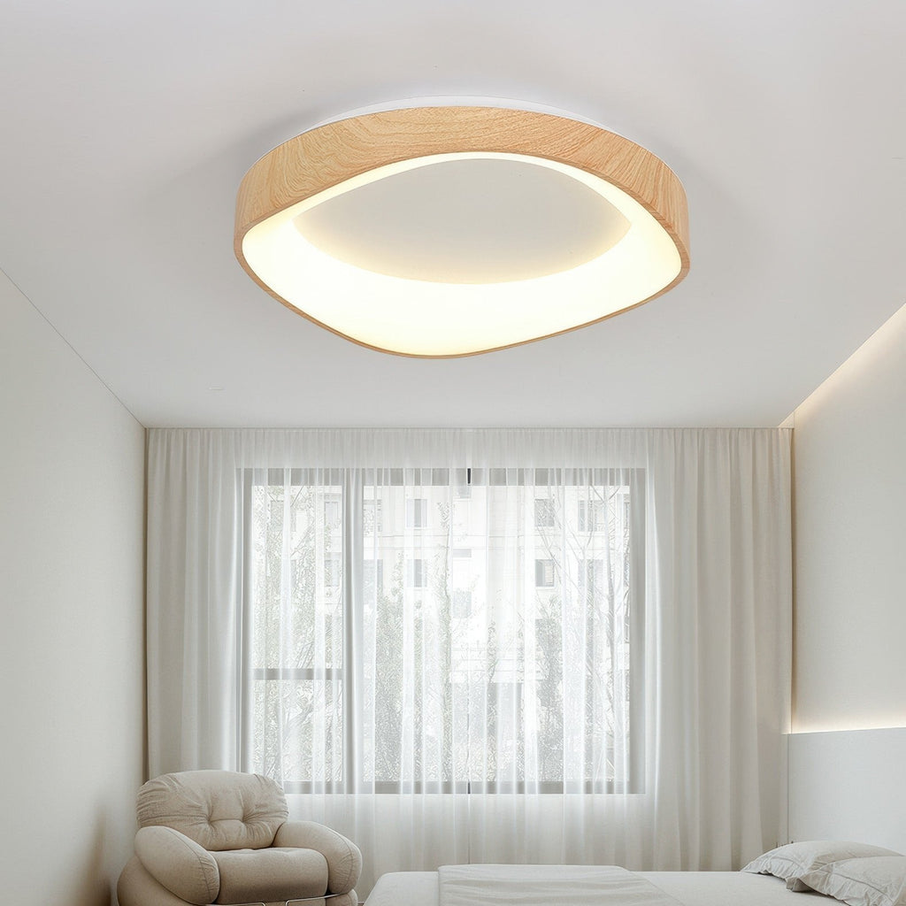 Plafonnier nordique effet bois | LED intégrée, Ø 40 ou Ø 50 cm