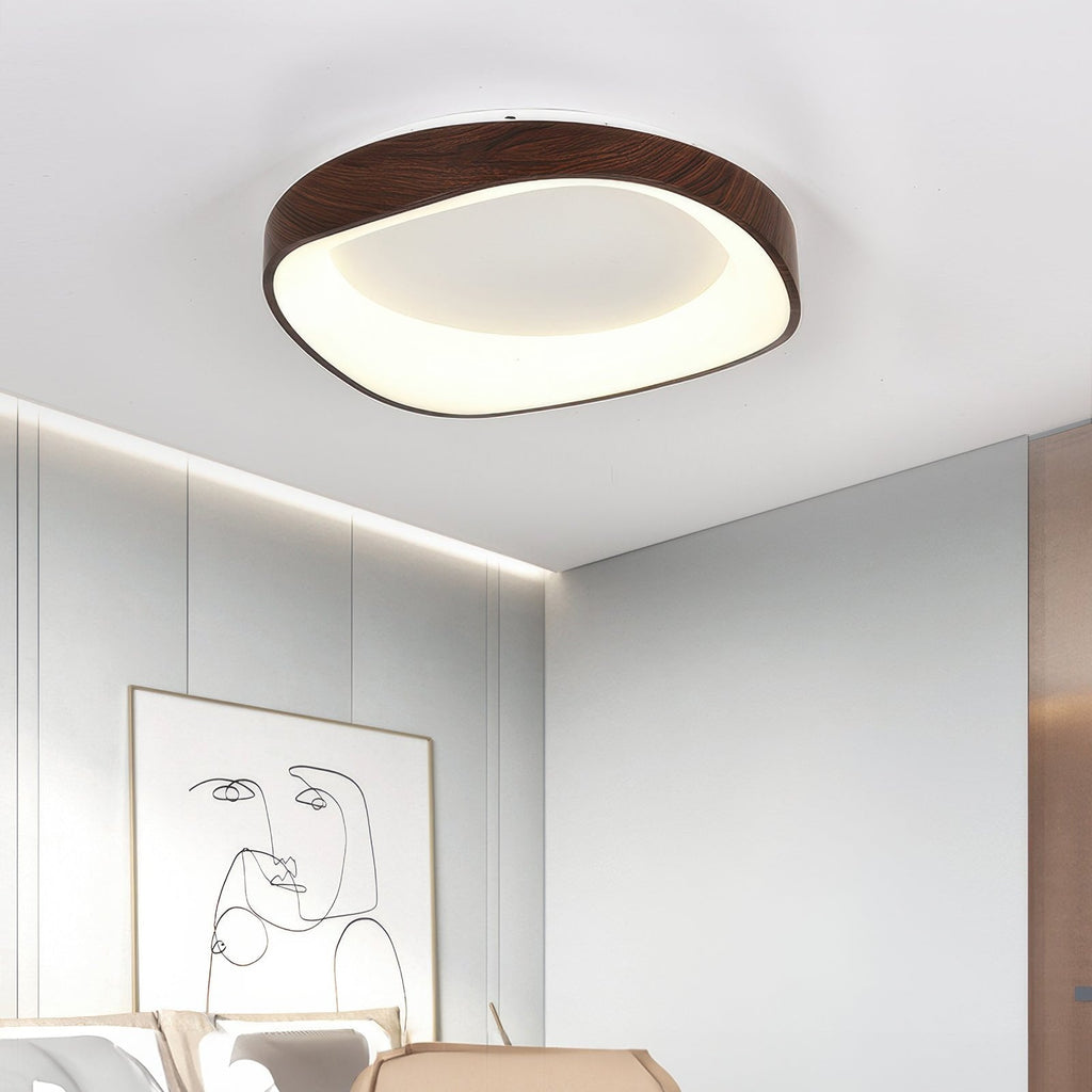Plafonnier nordique effet bois | LED intégrée, Ø 40 ou Ø 50 cm