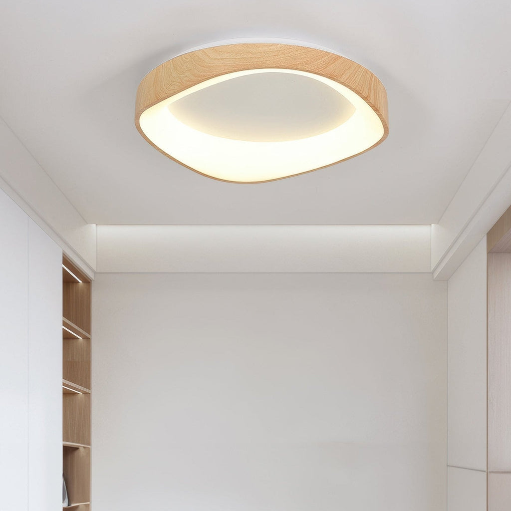 Plafonnier nordique effet bois | LED intégrée, Ø 40 ou Ø 50 cm