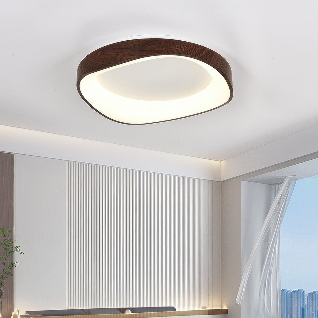 Plafonnier nordique effet bois | LED intégrée, Ø 40 ou Ø 50 cm