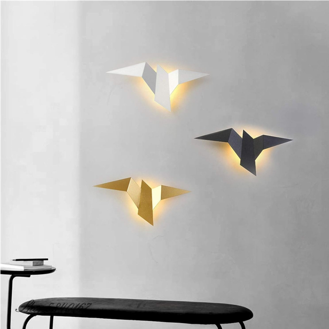 Applique murale Origami | LED blanc chaud, 16 × 33 cm