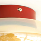 Plafonnier June en verre rétro | LED 12W, Ø 20 cm