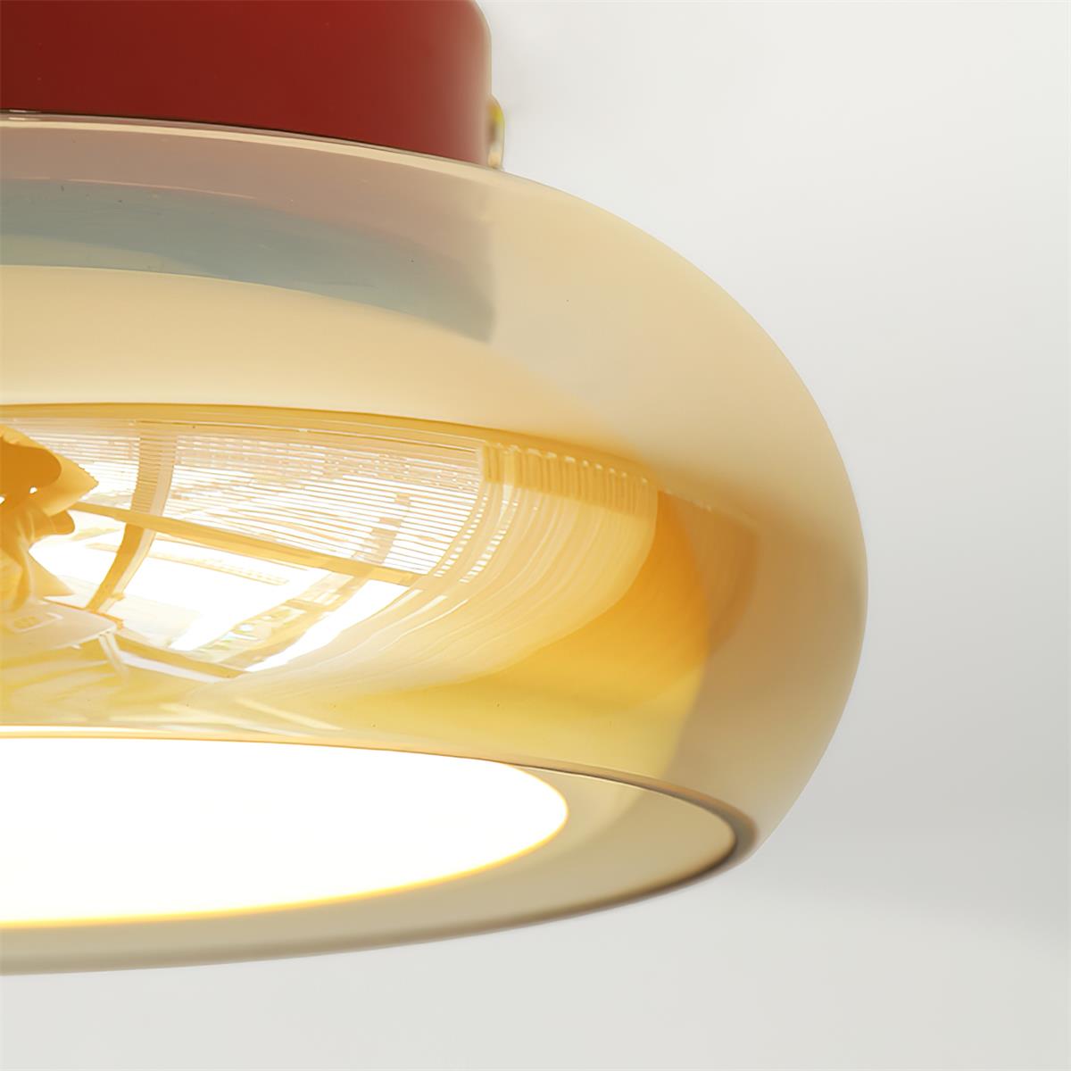 Plafonnier June en verre rétro | LED 12W, Ø 20 cm