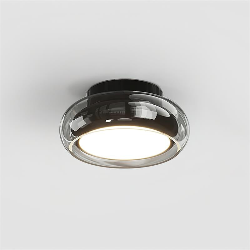 Plafonnier June en verre rétro | LED 12W, Ø 20 cm