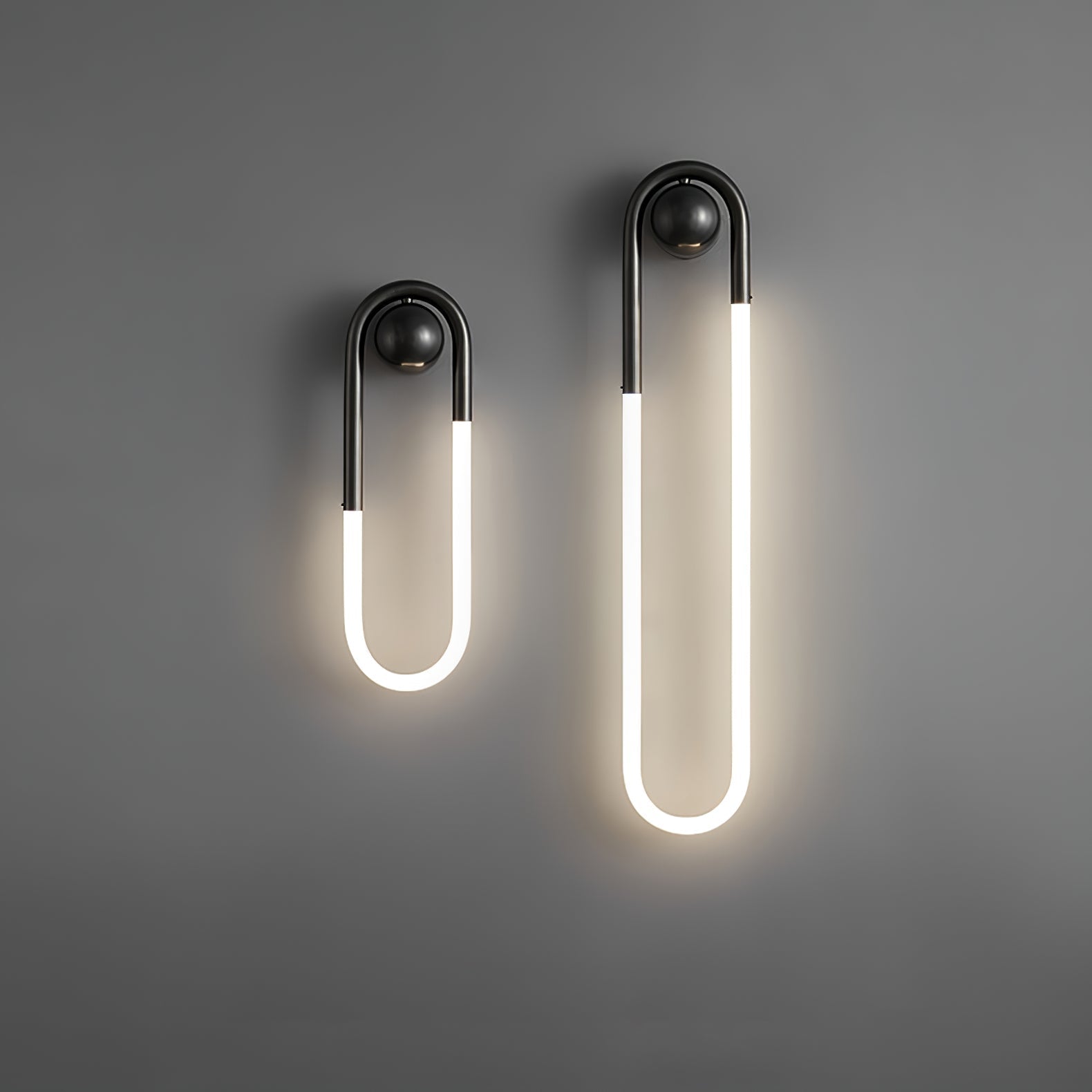 Applique murale LED laiton et noir | 45 ou 75 cm