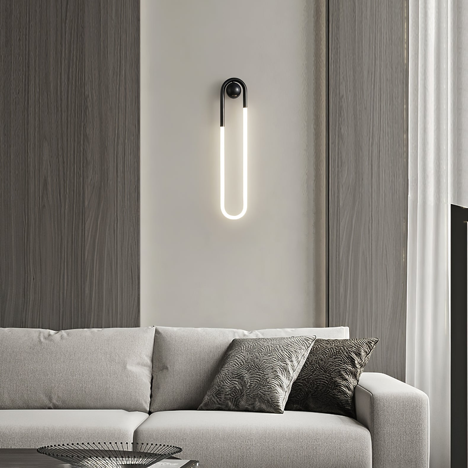 Applique murale LED laiton et noir | 45 ou 75 cm