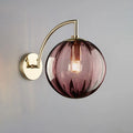Applique boule de verre | Laiton et verre teinté, 4 coloris