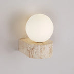 Applique en travertin | Design LED japonais, ampoule G9 incluse