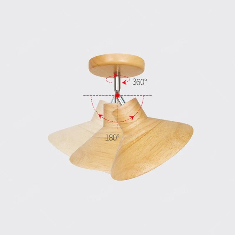 Plafonnier NordicWood | Cône en bois naturel, Ø 20 cm, E27