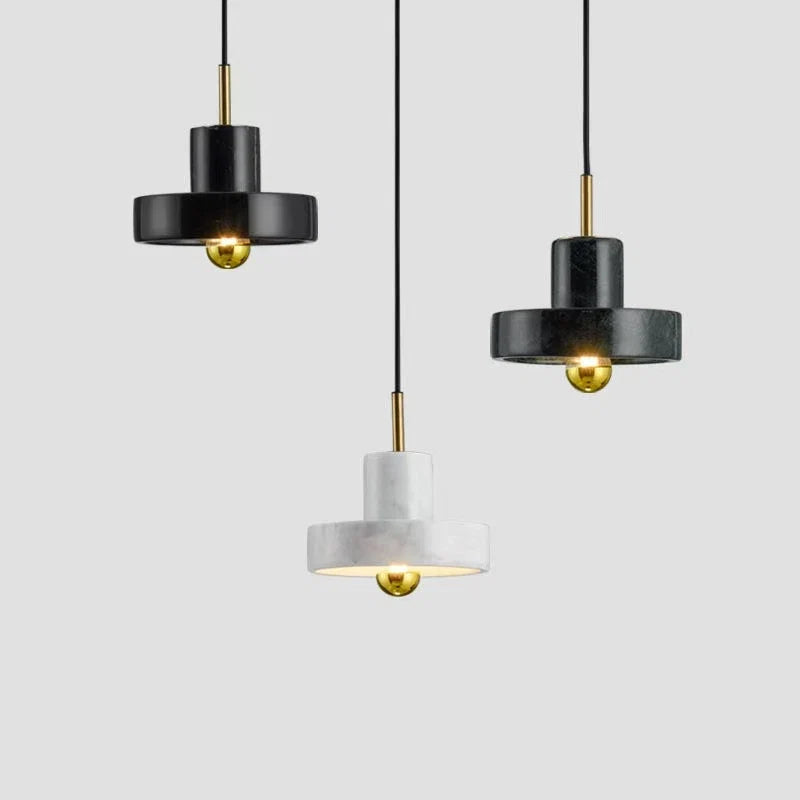 Suspension en marbre | Pierre naturelle postmoderne, Ø 18 cm