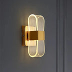 Applique LED dorée | Boucle nordique en aluminium 22 cm