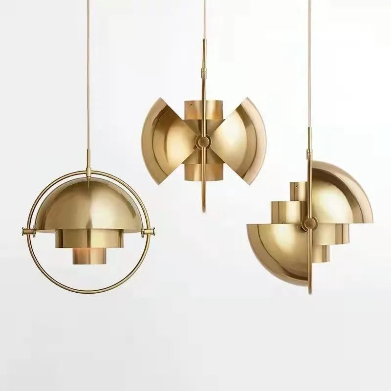 Suspension nordique moderne | Métal sculptural, 3 coloris
