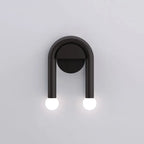 Applique Arcus | Arche en fer noir mat et verre dépoli