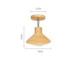 Plafonnier NordicWood | Cône en bois naturel, Ø 20 cm, E27