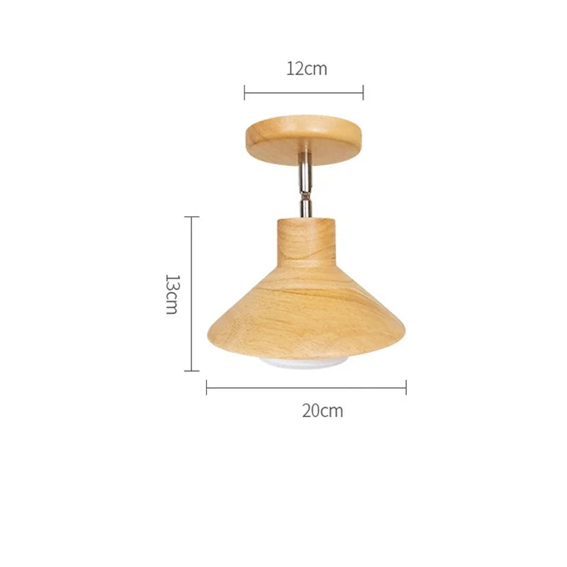 Plafonnier NordicWood | Cône en bois naturel, Ø 20 cm, E27