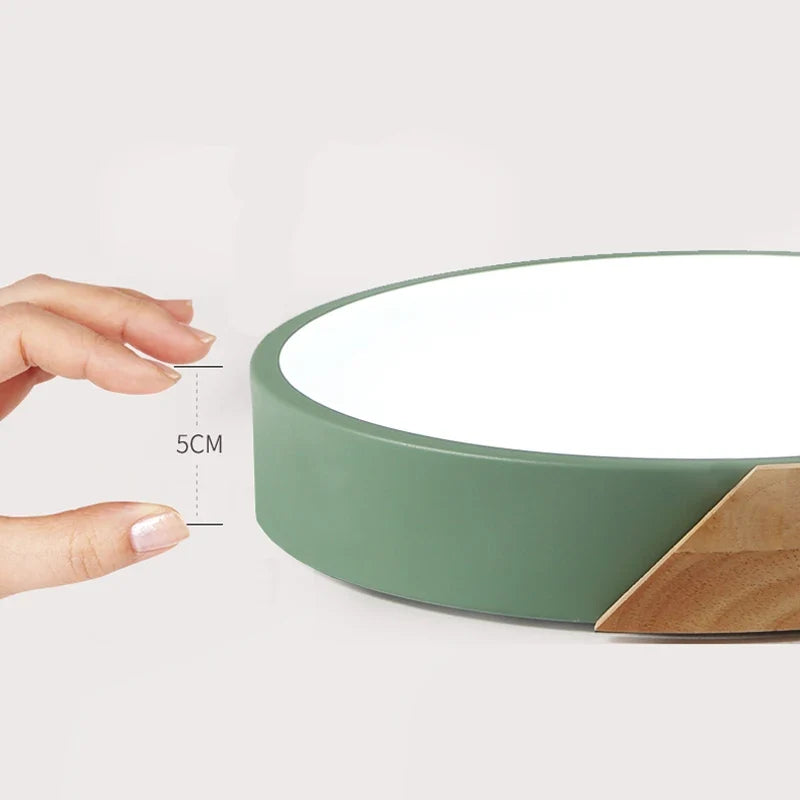 Plafonnier LED nordique en bois | 3 tailles, 6 coloris