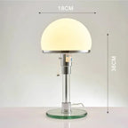Lampe à poser Wilhelm Bauhaus | Verre dépoli Ø 18 cm
