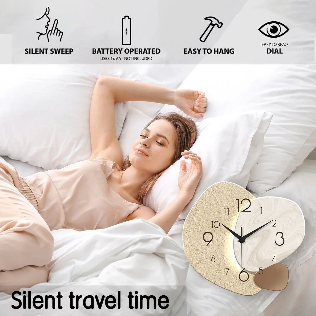 TempoStone | Horloge murale quartz silencieux, 3 tailles