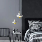 Suspension en marbre | Pierre naturelle postmoderne, Ø 18 cm