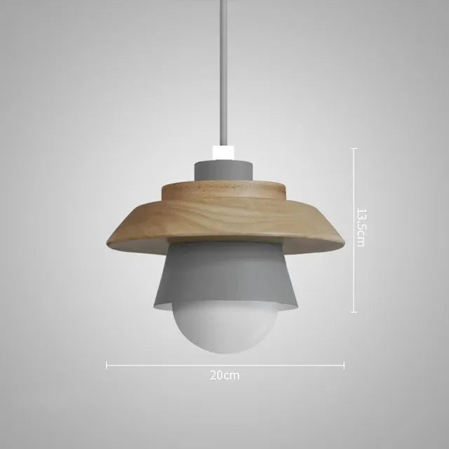 Suspension nordique en bois | Teintes macaron, 5 coloris