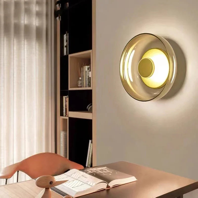 Applique murale LED en verre nordique | Ronde Ø 23 cm, 5 W