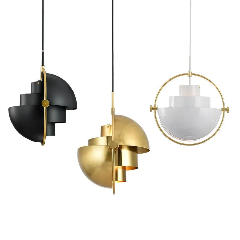 Suspension nordique moderne | Métal sculptural, 3 coloris