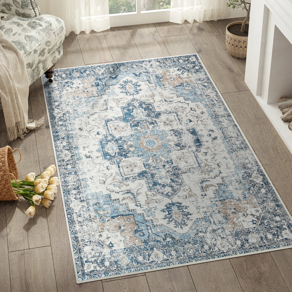 Tapis Heritage Medallion | Oriental antidérapant, 4 tailles